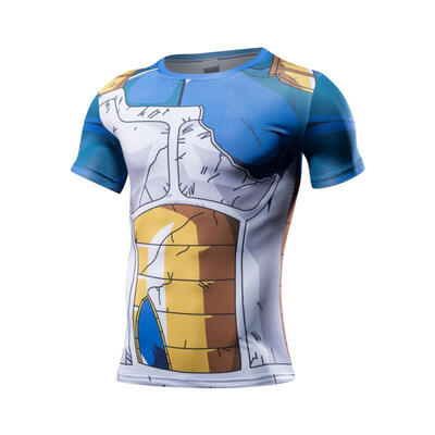 

3D Dragon Ball Series Powerful Muscle Anime Short-sleeved T-shirts Street Style Men Shirt