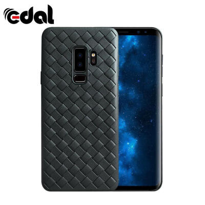 

For Samsung Galaxy S9 Super Soft Phone Case Luxury Grid Weaving Cases For Galaxy S9 Plus Cover Silicone Accessories