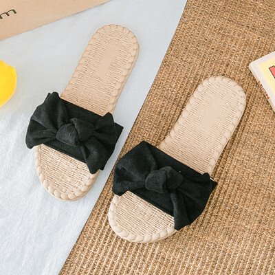 

Slide women wear 2019 new 100 bow flat bottom fashionable pregnant womens anti-skid soft bottom in cold drag