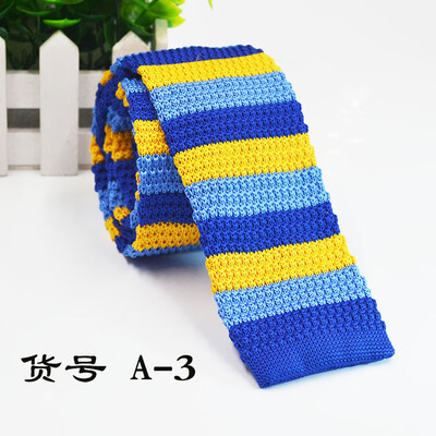 

Knit flat striped tie 5CM narrow section mens business tie direct