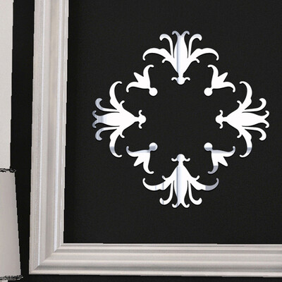 

〖Follure〗1Set8PC 3D DIY Flower Specchio Acrylic Wall Sticker Modern Stickers Decoration