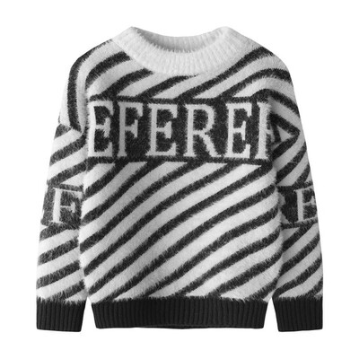 

Toddler Kids Baby Girls Boys Clothes Letter Stripe Knitted Sweater Pullover Tops