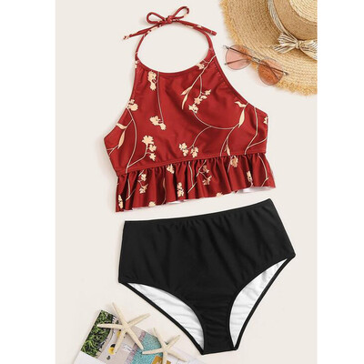 

Roseonmyhand Women Beach Print Bikini Swimsuit Bathing Suit Beach Swimwear