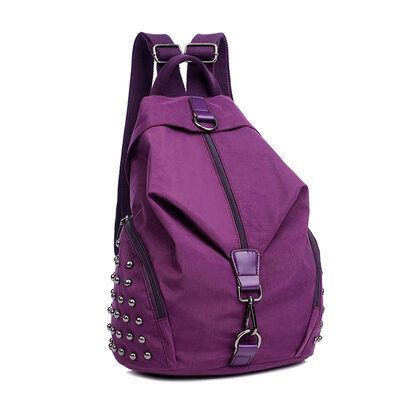 

AOILDLLI New Arrived Backpack Women School Bags For Teenage Girls Boys Nylon Casual Rivet Zipper Waterproof Travel Bags