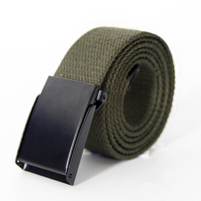 

New Unisex canvas belt trend fashion Automatic buckle Men belt solid color casual Men&Women belt