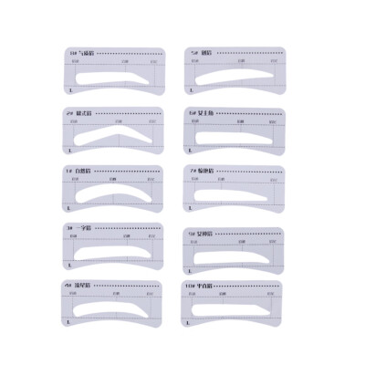 

64Pcs Grooming Eyebrow Kit Template Make Up Stencil Shaper DIY Tool