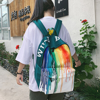 

Bookbag lady ins Fengshiya Korean version of high school campus large capacity backpack tide shoulder bag lady fashion