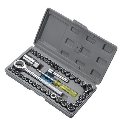 

40pcs Car Automobile Motorcycle Repairing Maintenance Tool Set Wrench Socket Kit Hand Tools