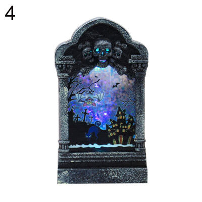 

Skeleton Pumpkin Tombstone LED Lighting Desk Ornament Halloween Party Bar Decor