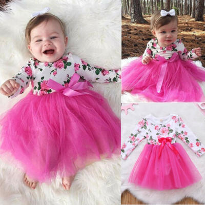 

AU Newborn Kids Baby Girls Dress Infant Romper Jumpsuit Bodysuit Clothes Outfits