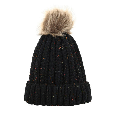 

Tailored New Women Men Winter Knitted Hat Metal Circle Hemming Hat Wool Cap