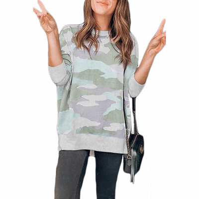 

sweatshirt bottoming shirt round collar long sleeve printed pullover top