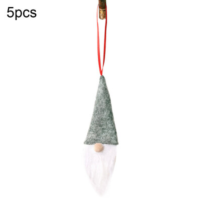 

5Pcs Christmas Cute Gnome Santa Wine Bottles Cover Topper Hanging Ornaments