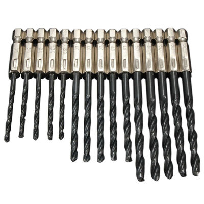 

15pcs Set High Speed Steel Nitrogen Black Hex Shank Twist Drill Bits 3mm 4mm 5mm