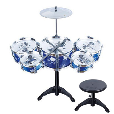 

Tailored Kids Drum Set Toy Sticks And Cymbal Musical Instrument Junior Stool Kids Gift