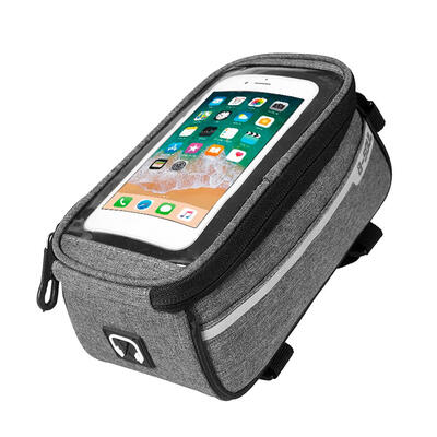 

Waterproof MTB Road Bike Front Tube Bag 6in Phone Touch Screen Saddle Bag