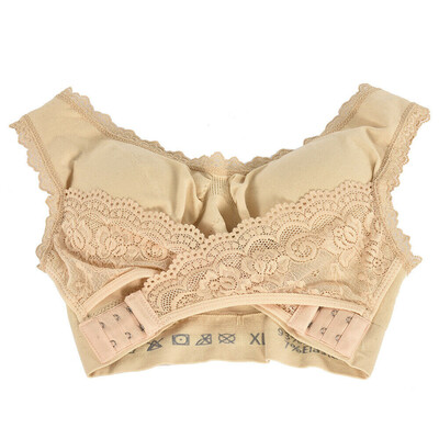 

Women LADY Sexy Front Cross Adjustable Side Buckle Lace Vest Wireless Sport Bra