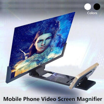 

14" Mobile Phone Screen Magnifier 3D Video Amplifier Smartphone Stand Bracket US
