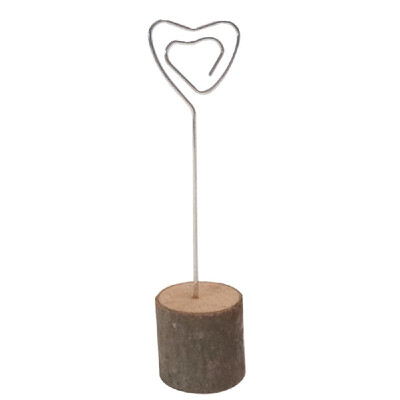 

10pcs Handiness European Style Tree Branch Wedding Menu Seat Folder Photo Wooden Clip With Square Iron Wire Wooden Clip
