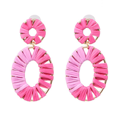 

2019 Boho Ethnic Handmade colorful Geometric Earrings Dangle pendientes Big statement Earings Fashion Jewelry Wholesale