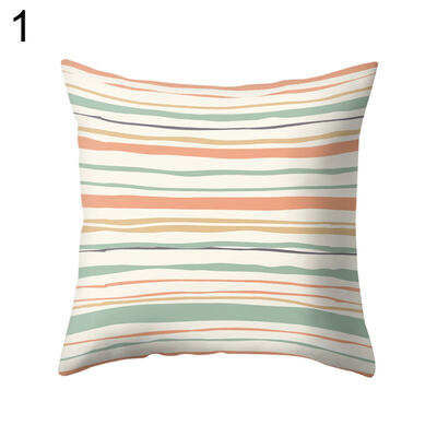 

Fresh Flower Stripe Dot Square Throw Pillow Case Cushion Cover Bedding Articles