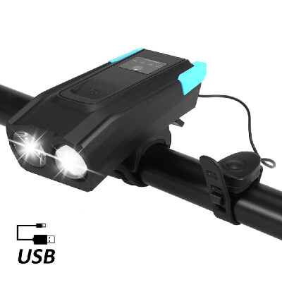 

Bicycle Front Light USB Rechargeable Smart Induction Bike Headlight LED Lamp Flashlight with Horn 2000mAh4000mAh Battery