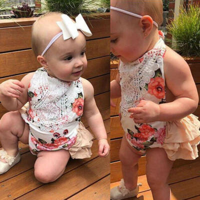 

US Canis Newborn Baby Girl Cotton Romper Jumpsuit Bodysuit Outfit Summer Clothes