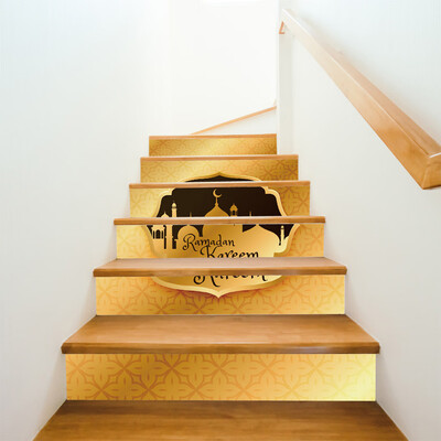 

Gobestart Muslim Ramadan Blessing Creative Stair Stickers Creative Floor Stairs Decorative