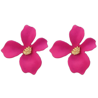 

Earrings Skewer Style For Women Sweet Flower Earrings Girl Fresh Four Petal Three-Dimensional Spray Flower Earrings