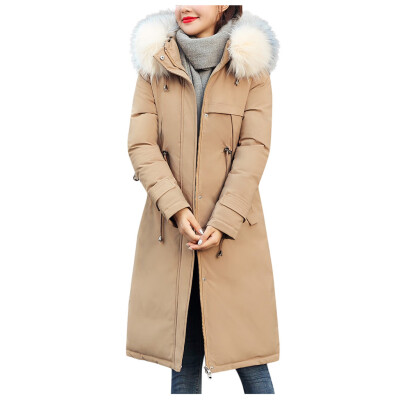 

Toponeto Women Outerwear Faux Fur Hooded Button Coat Long Solid Jackets Pocket Coats