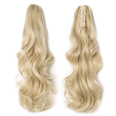 

Long Thick Claw Jaw Ponytail Big Straight Wave Clip in Pony Tail Hair Extension Extensions