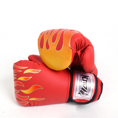 

New Children Kids FIRE Boxing Gloves Sparring Punching Fight Training Age 3-12