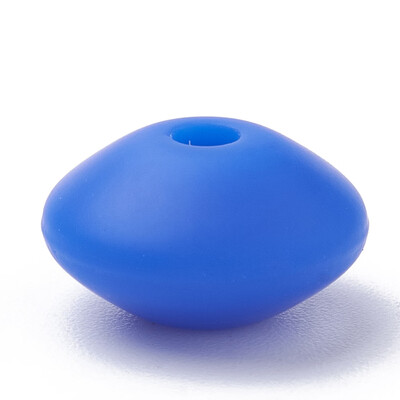 

Food Grade Environmental Silicone Beads Chewing Beads For Teethers DIY Nursing Necklaces Making Rondelle MediumBlue 12x67mm