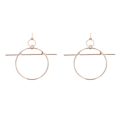 

Fashion Simple Gold Silver Color Round Drop Earrings For Women Personality Round Circle Dangle Earring Jewelry