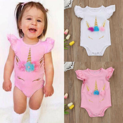 

Cute Unicorn Infant Baby Girls Romper Bodysuit Jumpsuit Outfit Sunsuit Clothes