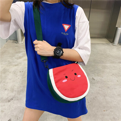 

Lovely canvas bag lady bag on the new summer fresh students shoulder slanting bag lady Baitiens