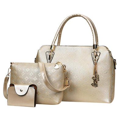 

3pcsSet Elegant Women OL PU Leather Crossbody Shoulder Card Handbags Totes