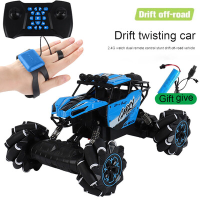 

Siaonvr Xmas Stunt RC Car Gesture Sensing Twisting VehicleDrift Car Driving Toy Gifts