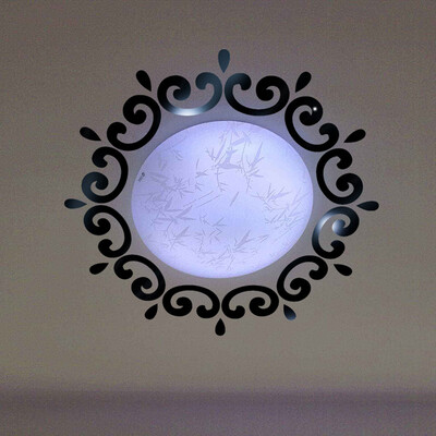 

〖Follure〗3D Feather Mirror Wall Sticker Home Decoration Room Decal Mural Art DIY Hot BK