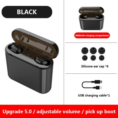 

TWS Bluetooth Headset 50 Double Ear Wireless 6800mAh Mobile Phone Charger IPX6 Waterproof Stereo Mini Noise Cancelling Headphon