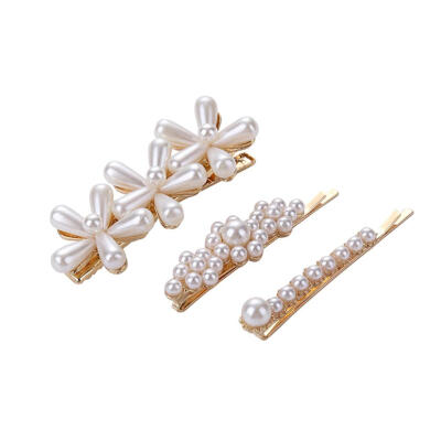 

3pcs Pearls Hair Clips Hairpin Hair Barrette for Women Girls Hair Accessory