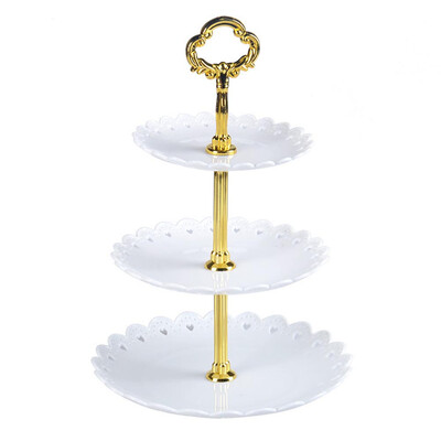 

Stylish Simple Beautiful European Fruit Plate Three-Layer Snack Rack Living Room Fruit Bowl Wedding Cake Candy Rack
