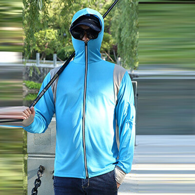 

Gobestart Mens Long Sleeves Tops Hoodie Sweatshirts Fishing Suit Zipper Blouse