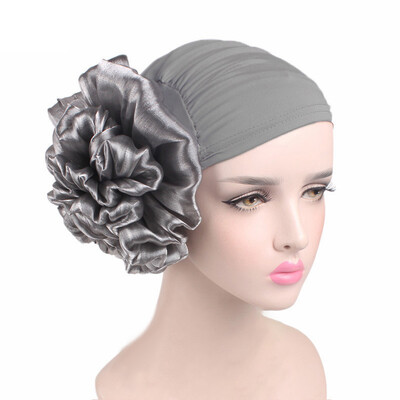 

2019 Fashion Women Head Wrap Headscarf Muslim Flower Elastic Hat Cover Free Size