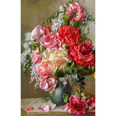 

5D DIY Full Drill Diamond Painting Flower Cross Stitch Embroidery Mosaic