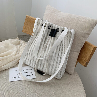 

Tailored Womens Fashion Lace Canvas Pocket Bag Single Shoulder Bag Slant Bag
