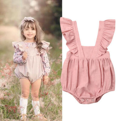 

AU Sale Newborn Baby Girls Sleeveless Romper Outfits Bodysuit Jumpsuit Clothes