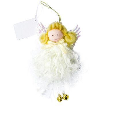 

Plush Doll With Bells Christmas Pendants Decorative Hanging Ornaments Festive Season Decorations Santa ClausSnowmanElkAngel