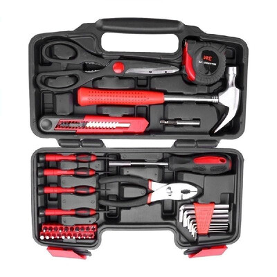 

39pcs Tool Set Household Hand Tool Car Maintenance Tools Kit With Plastic Toolbox Storage Case