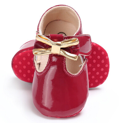 

Spring Sweet Kids Baby Girls Princess Bowknot Infant Toddler PU Anti-skid Baby Prewalker Shoes j2